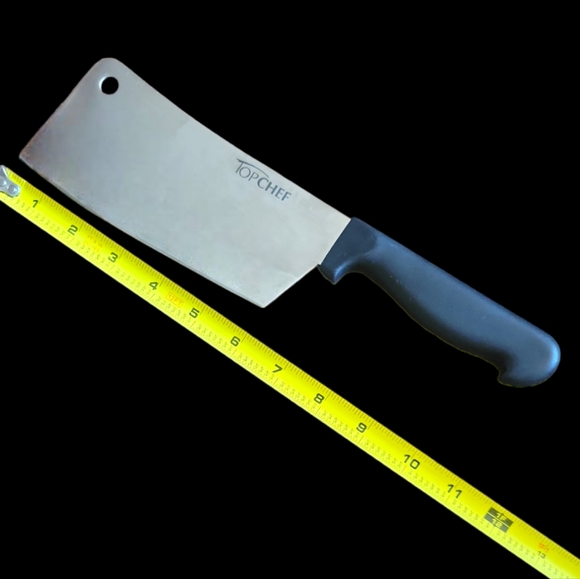 7 Top Chef Cutlery Kitchen Knives Black Handle Grip Stainless Steel Like NWOT - Picture 4 of 12